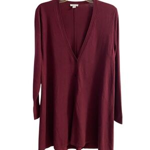J. Jill Deep Red Button Down sweater cardigan Medium